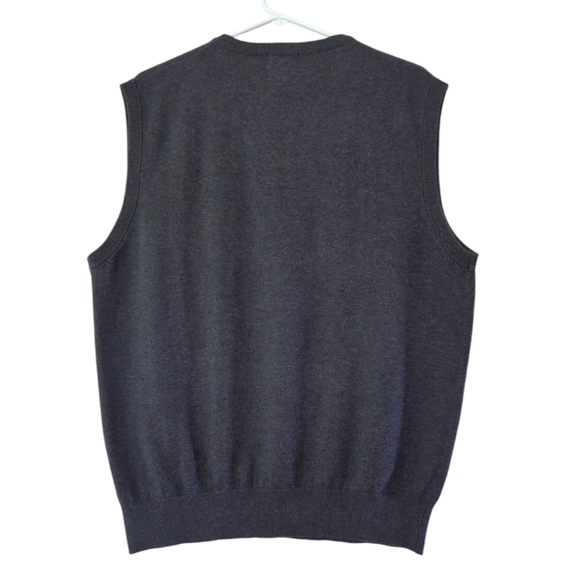 F/X Fusion V-Neck Embroidered Sweater Vest MEDIUM Gray Charcoal - Picture 10 of 15